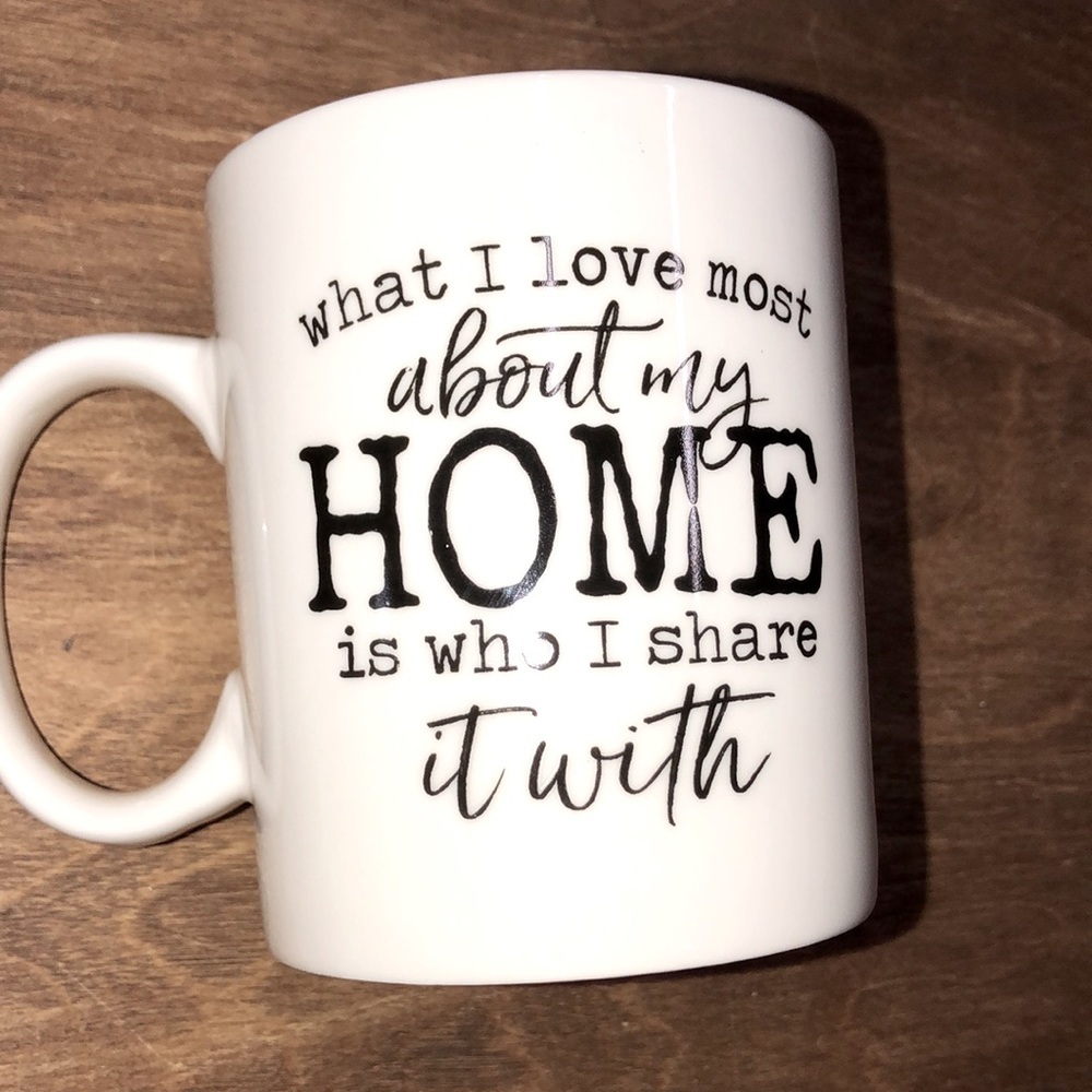 What I love most about my home is who I share it with new coffee mug - Picture 2 of 4